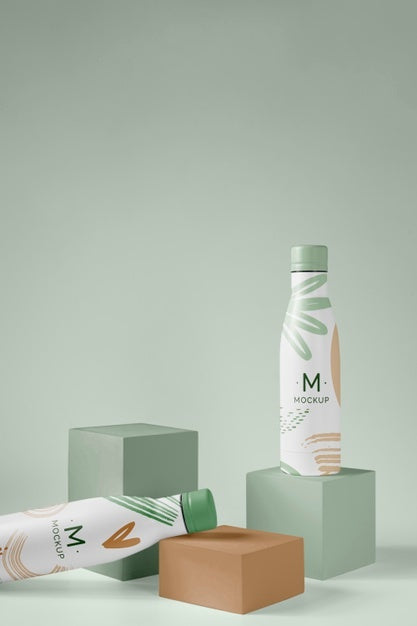 Water Drop Bottle Mockup Design Psd