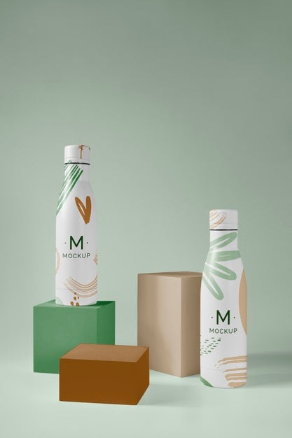 Water Drop Bottle Mockup Design Psd