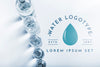 Water Logo Mockup On Copyspace Psd