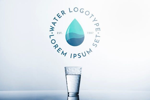 Water Logo Mockup On Copyspace Psd