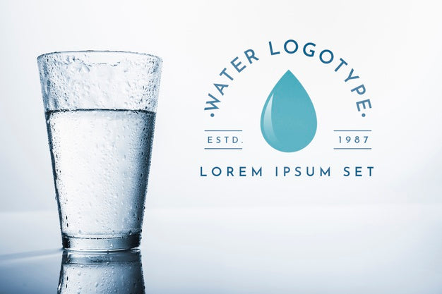 Water Logo Mockup On Copyspace Psd