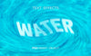 Water Text Effect Mock-Up Psd