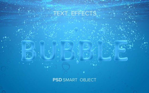 Water Text Effect Mock-Up Psd