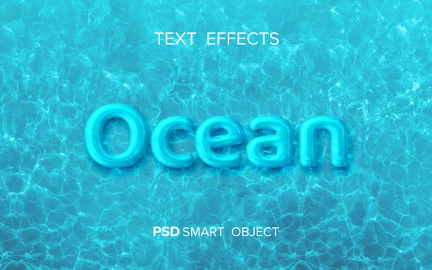 Water Text Effect Mock-Up Psd