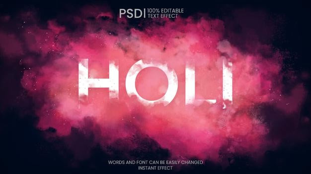 Watercolor Splash Text Effect Psd