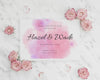Watercolour Save The Date Invitation And Roses Psd