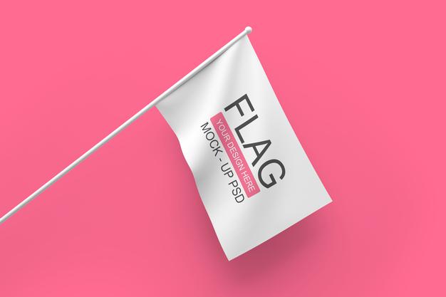 Waving Flag Mockup Psd