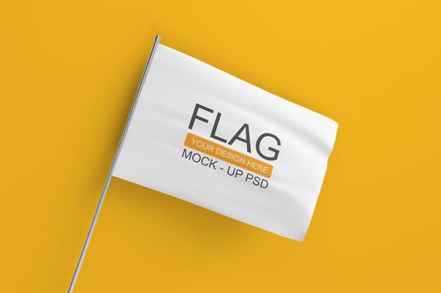 Waving Flag Mockup Psd