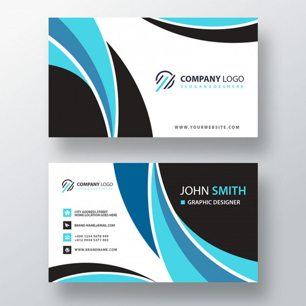 Wavy Shape Business Card Psd