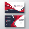 Wavy Style Business Card Template Design Psd