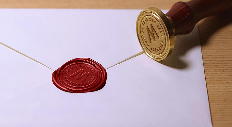 Wax Seal Stamp Mockup Psd