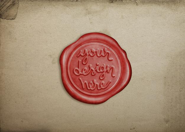 Wax Sealing Mockup Psd
