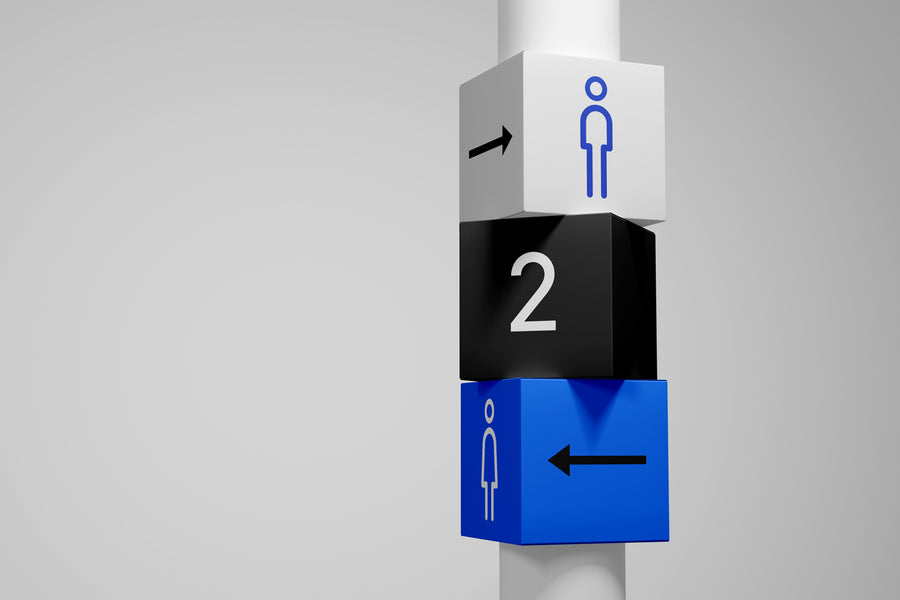 Wayfinding Sign Psd Mockup