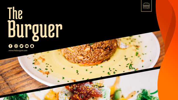 Web Mockup With Hamburger Concept Psd