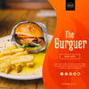 Web Mockup With Hamburger Concept Psd