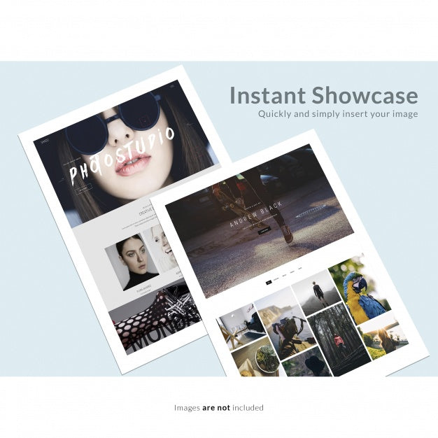Web Page With Tablet Mesures Mock Up Psd