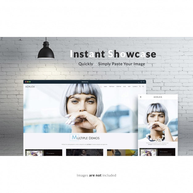 Website On Wall Mock Up Psd