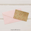 Wedding Card Template With Pink Envelope Psd