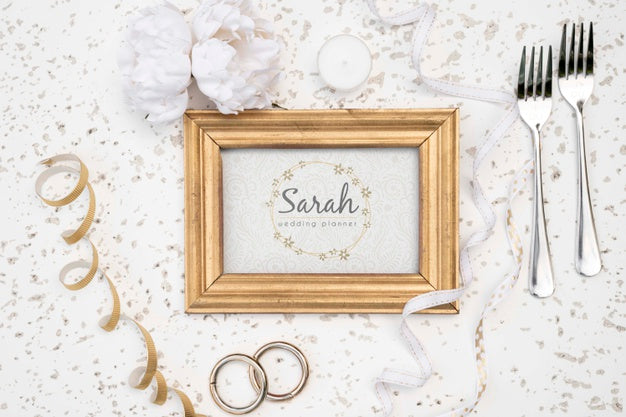 Wedding Cutlery On Table Psd