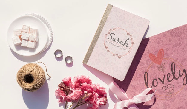 Wedding Decoration In Pink Tones Arrangement Psd