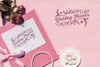 Wedding Decoration In Pink Tones With Lettering Psd