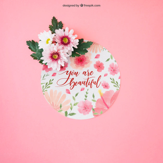 Wedding Decoration With Circular Card Psd