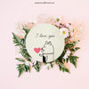 Wedding Decoration With Circular Card Psd