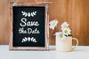 Wedding Decoration With Cup And Slate Psd