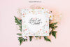Wedding Decoration With Square Card Psd