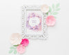 Wedding Frame Mock-Up With Paper Flowers On White Background Psd