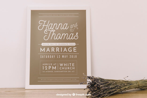 Wedding Frame Mockup Psd