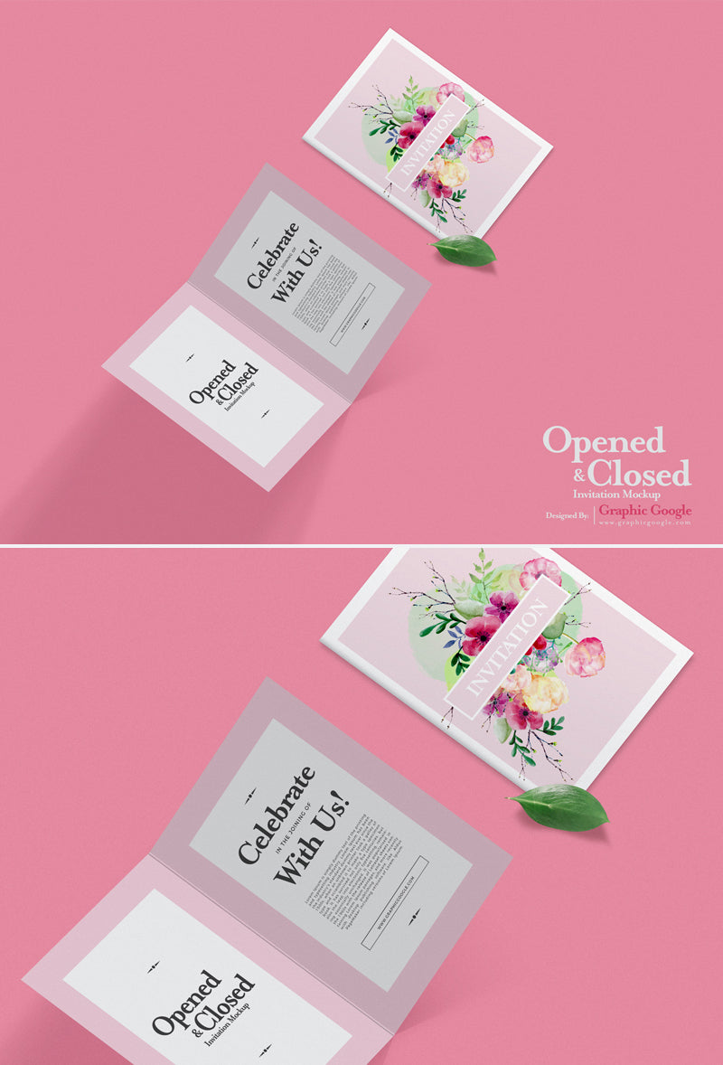 Wedding & Greeting Invitation Card Mockup 2018