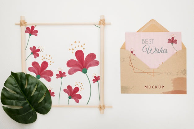 Wedding Invitation Concept Mock-Up Psd
