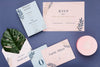 Wedding Invitation Concept Mock-Up Psd