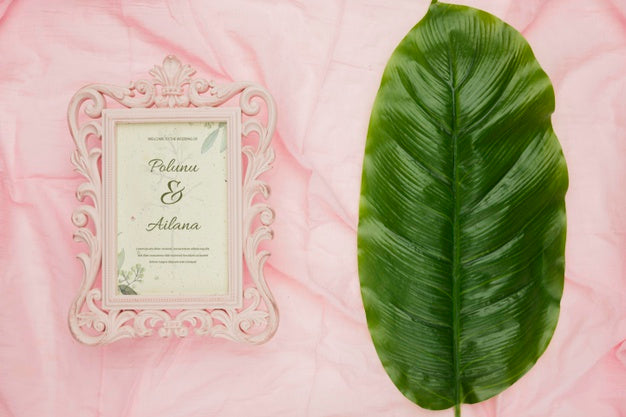 Wedding Invitation Concept Mock-Up Psd