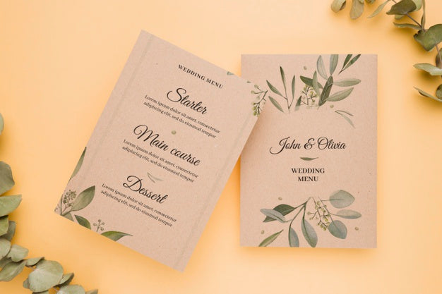 Wedding Invitation Concept Mock-Up Psd