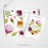 Wedding Invitation With Cute Watercolor Flowers Psd