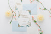 Wedding Invitation With Flowers Mock-Up Psd