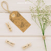 Wedding Label With Clothespins And Bouquet Of Flowers Psd