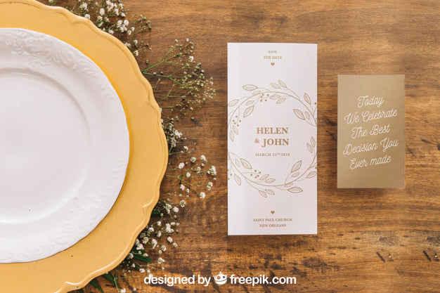 Wedding Menu Mockup Psd