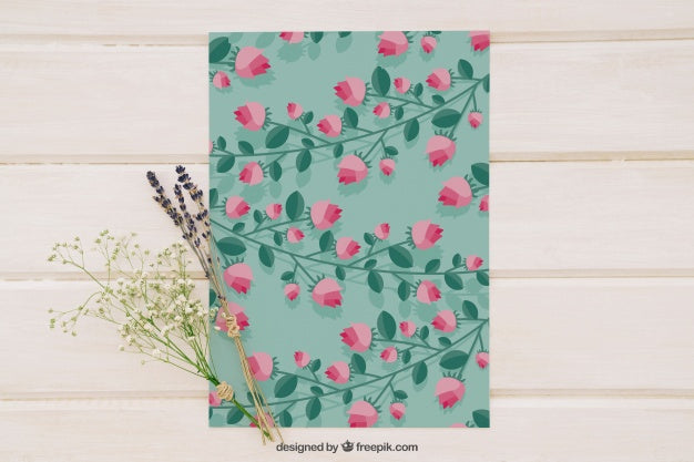 Wedding Mock Up With Bouquets Of Flowers Psd