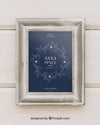 Wedding Mock Up With White Frame Psd