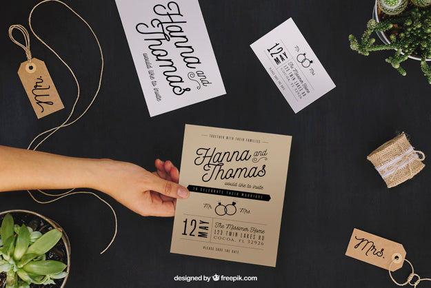 Wedding Mockup With Arm Psd