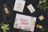 Wedding Mockup With Tags And Cards Psd