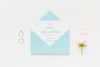 Wedding Rings And Invitation Mock-Up With Flower Psd