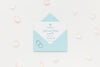 Wedding Rings And Invitation Mock-Up With Petals Psd