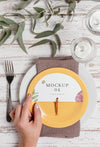 Wedding Still Life Mockup With Table Number Design Psd