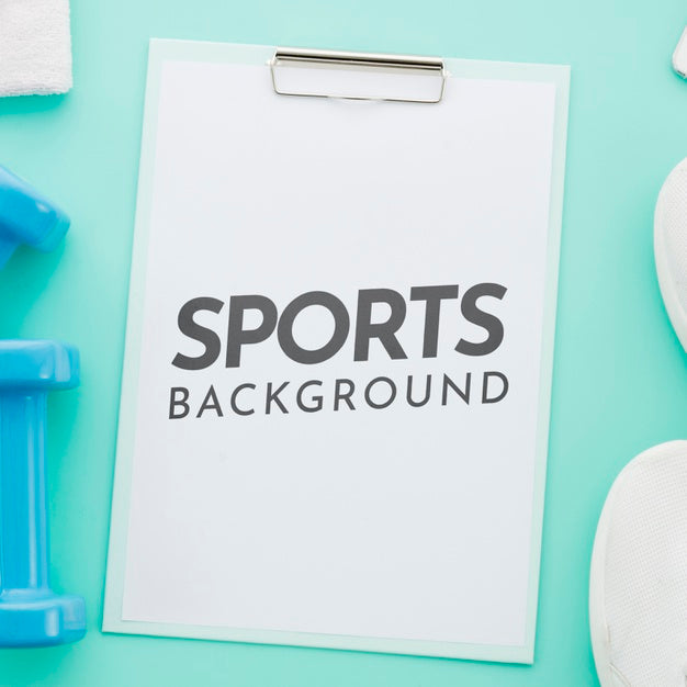 Weights For Hand And Clipboard With Message On Psd