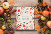 Welcome Autumn Quote Surrounded By Fall Elements Psd