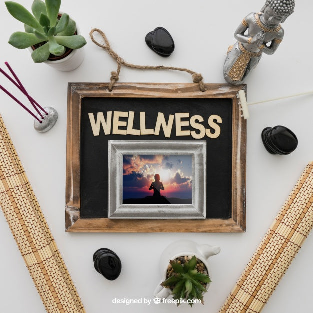 Wellness Decoration With Frame Psd